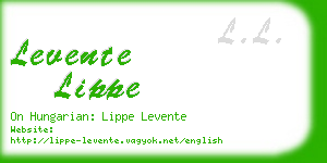 levente lippe business card